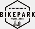 Schwarzweiß-Logo des Propain-Bikeparks 